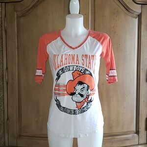Oklahoma State University V-Neck Short Sleeve T-Shirt